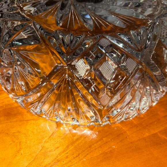 A SHOWPIECE -Royal Pinwheel by AVITRA - "Old Money" Large Crystal Bowl-SPARKLING - Picture 8 of 10